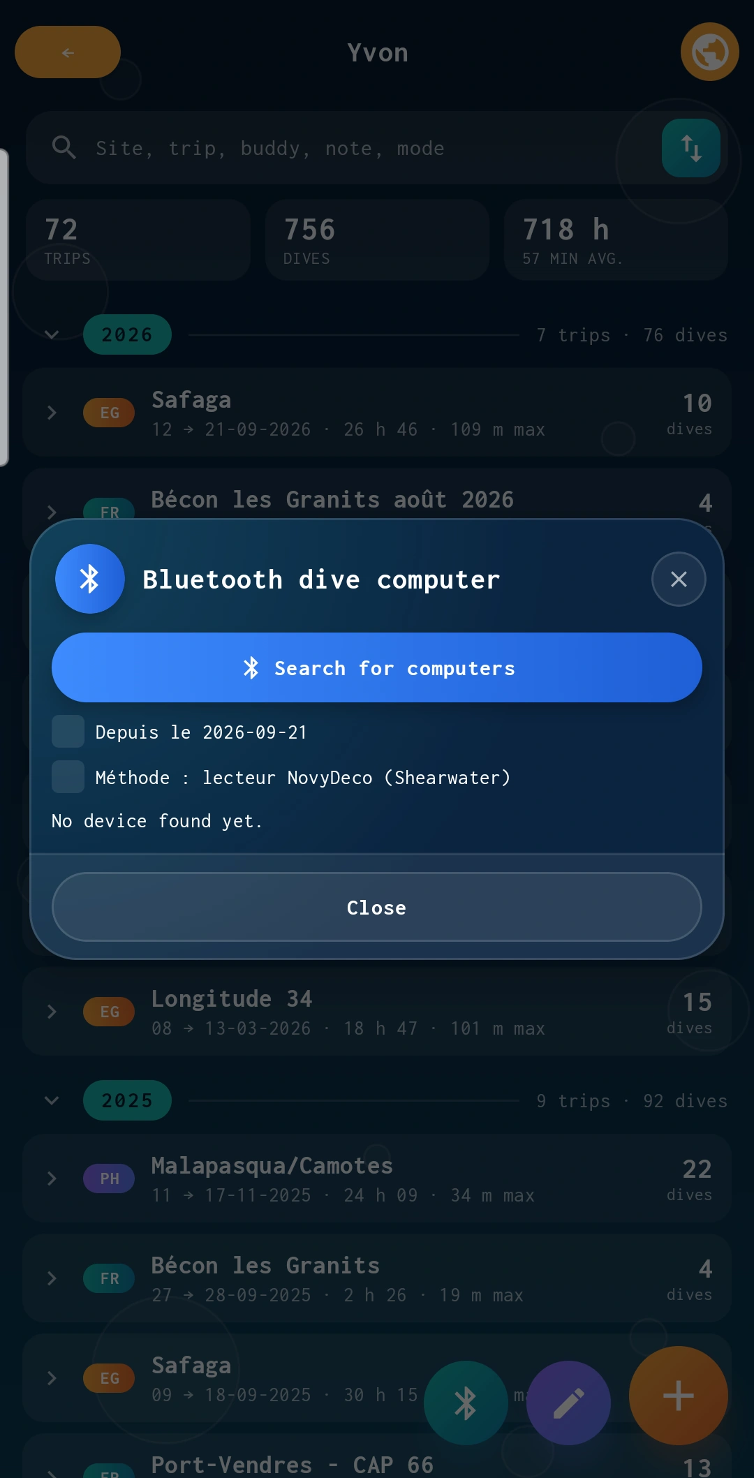 Bluetooth import