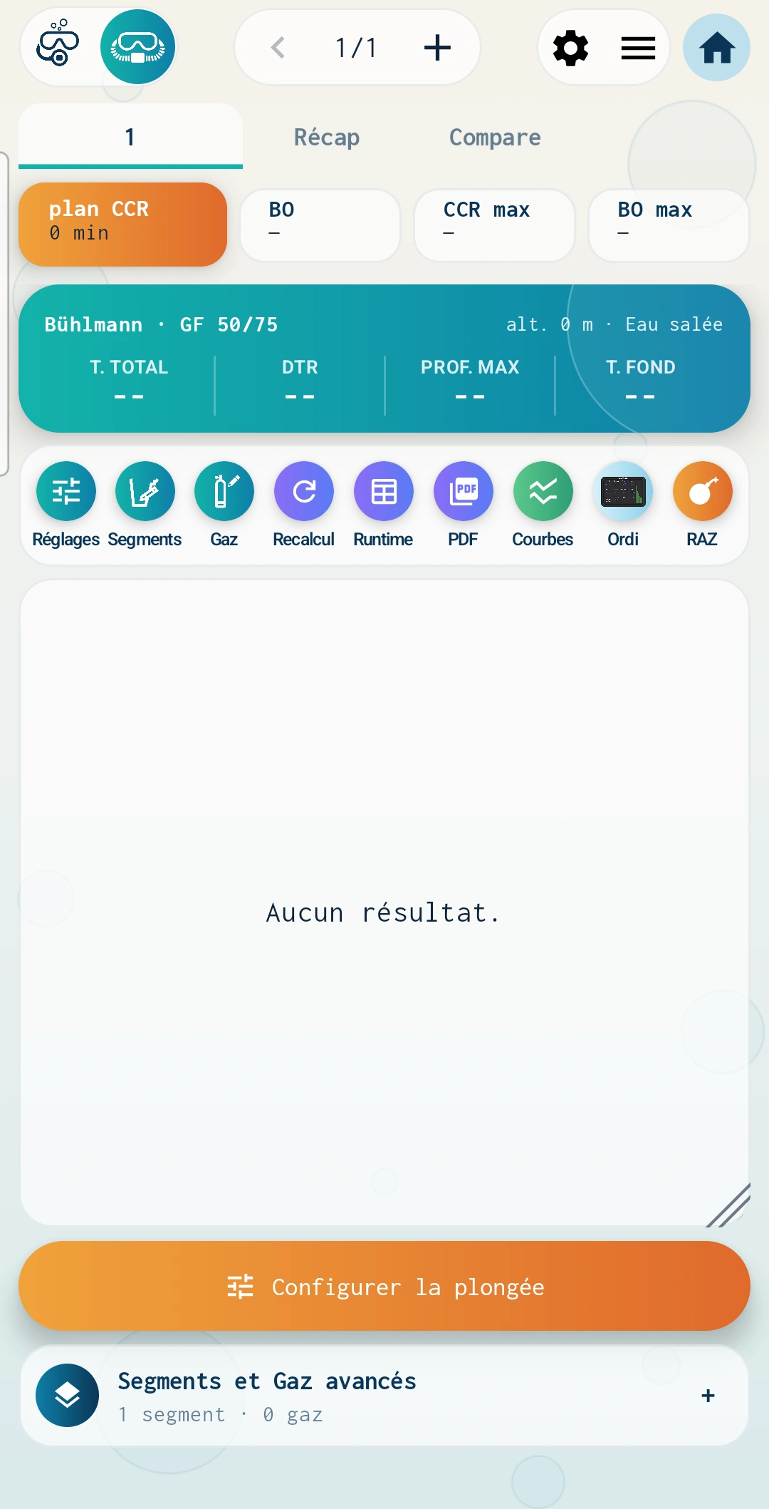 Étape 1 : mode recycleur, aucun plan encore