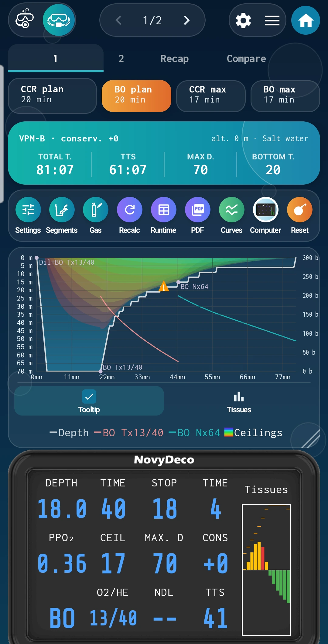 VPM-B in dark theme